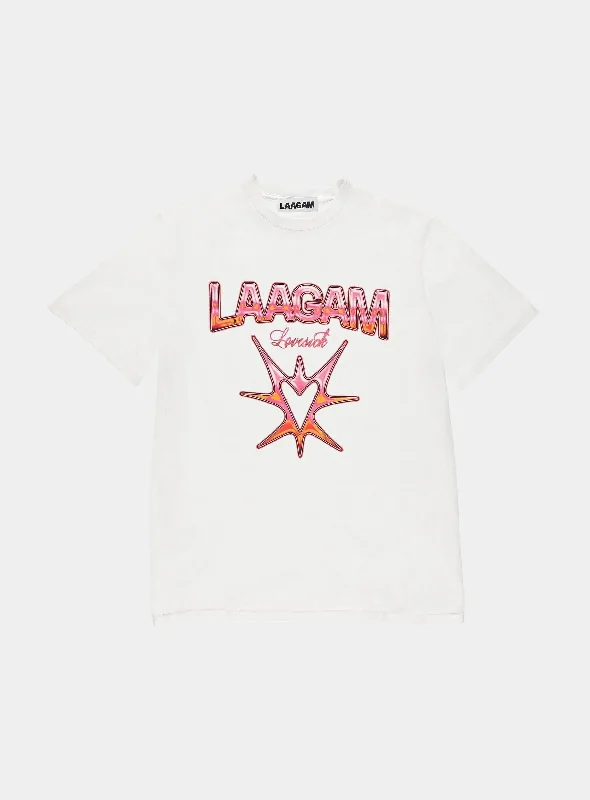LOVESICK COTTON LOGO T-SHIRT Houndstooth Herringbone Solid