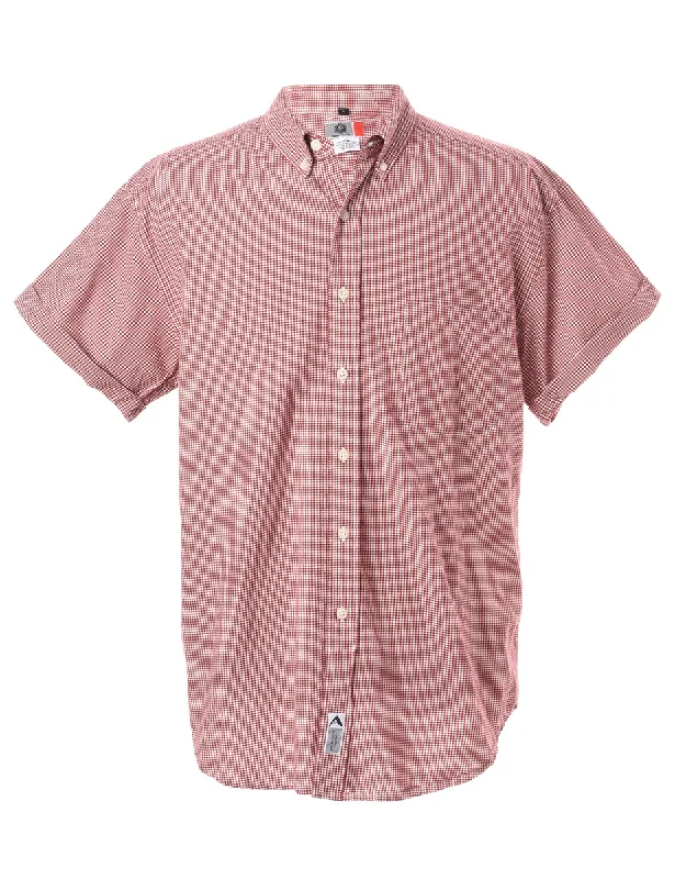 Label Scott Roll Sleeve Stripy Shirt - L Ribbed Striped Patterned