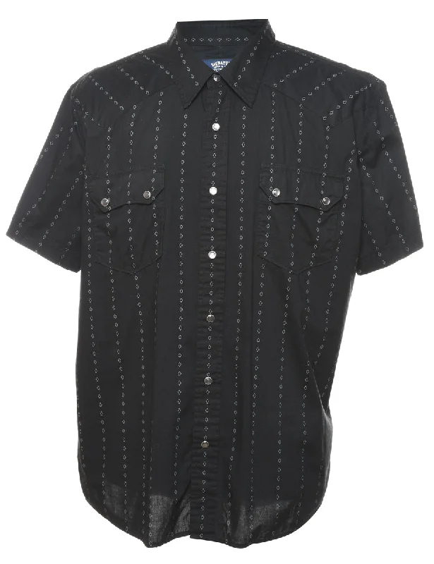 Levi's Western Shirt - XL Houndstooth Herringbone Solid