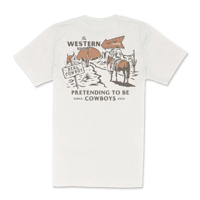Western Show T-Shirt Mesh Canvas Denim