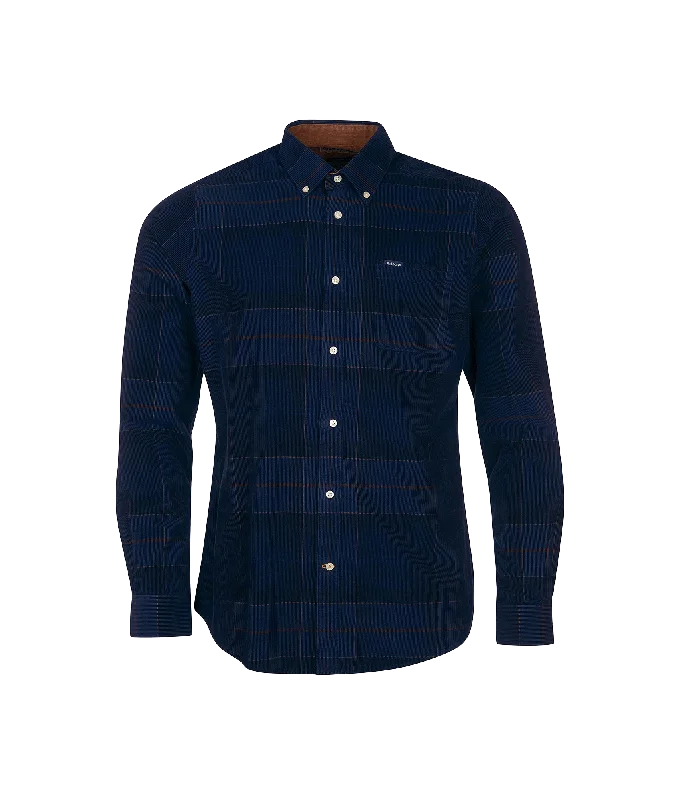 Blair Tailored Fit Shirt Midnight Tartan - Multi Chenille Brocade Lace