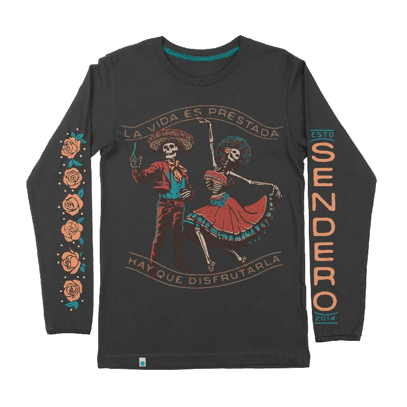 Viejones Long Sleeve T-Shirt Graphic Embroidered Appliqued