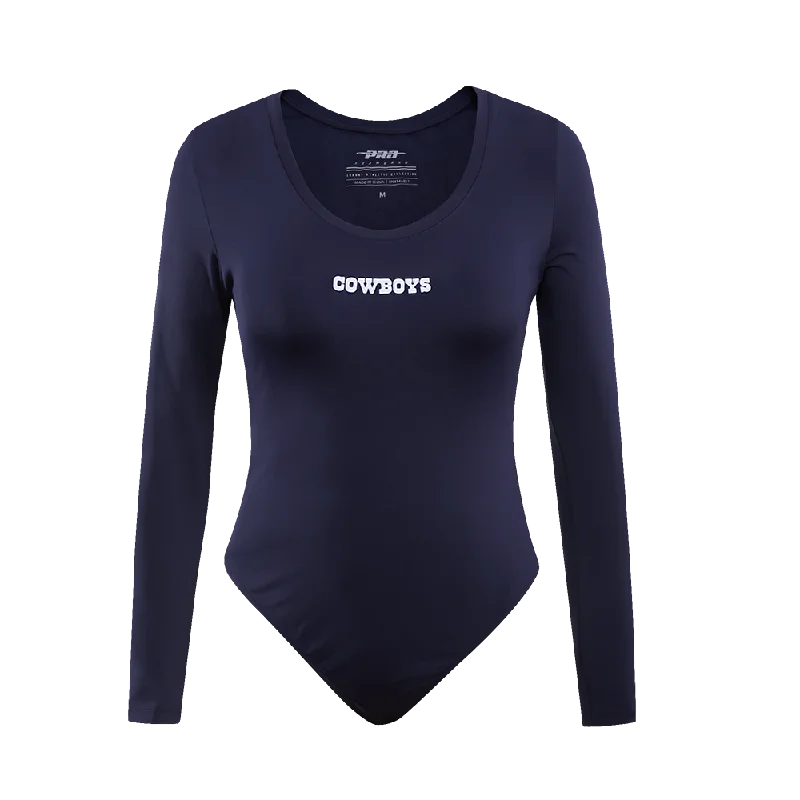 NFL DALLAS COWBOYS CLASSIC WOMEN'S LUXBODYSUIT (MIDNIGHT NAVY) Elegant Mesh Bodysuit for Night