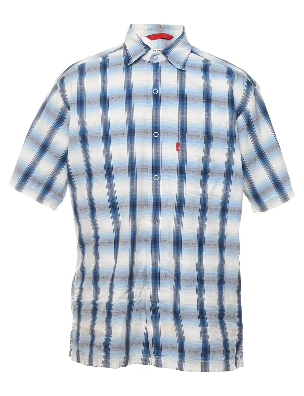 Levi's Checked Western Shirt - S Zippered Buttoned Snapped