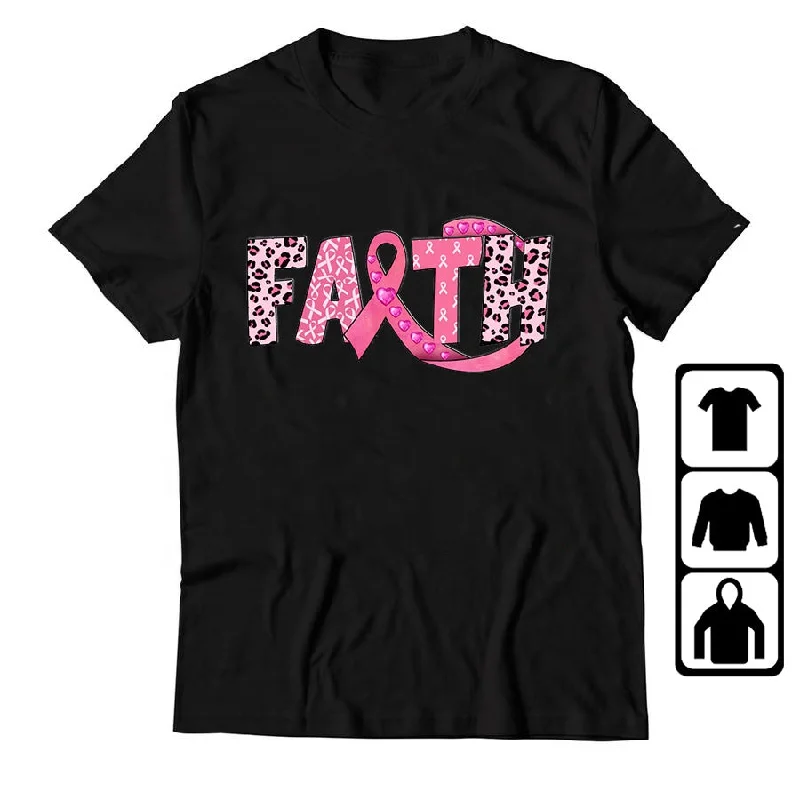 Wholesale Women T Shirt Faith Breast Cancer Pink out Cancer Awareness Print Positive Shirts 100% Cotton Graphic Tees Wool Fabric Cashmere Fabric Tweed Fabric Wholesale Women T Shirt Faith Breast Cancer Pink out Cancer Awareness Print Positive Shirts 100% Cotton Graphic Tees Wool Fabric Cashmere Fabric Tweed Fabric