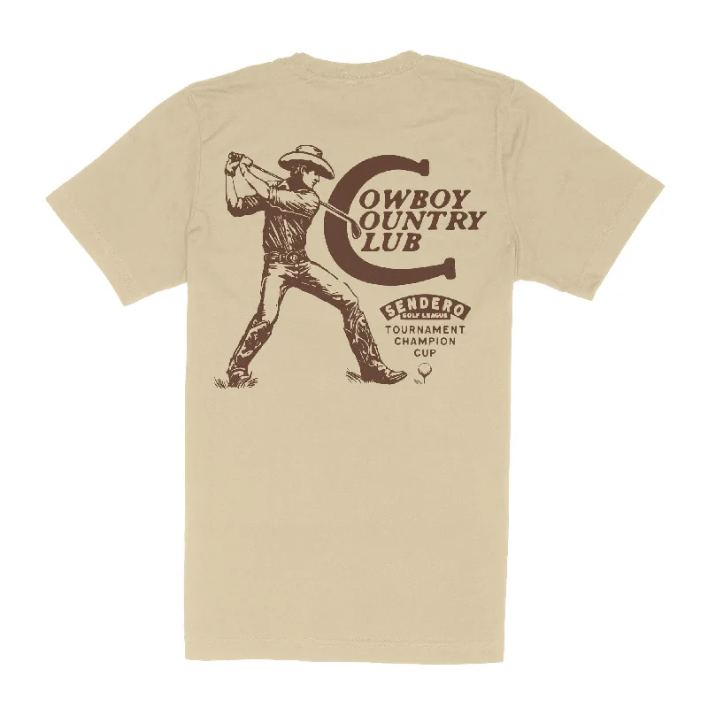 Cowboy Country Club T-Shirt Welt Pockets Slit Pockets