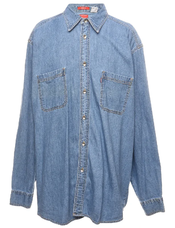 Levi's Denim Shirt - L Mesh Canvas Denim