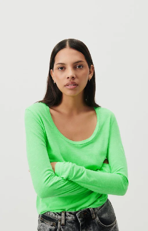 Tshirt Jac49v Vert-Fluo Cashmere Blend Cotton Blend Poly Blend