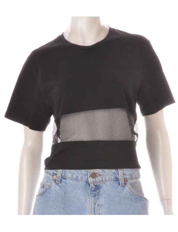 Label Shona Mesh Panel t-shirt Front Pockets Side Pockets Patch Pockets