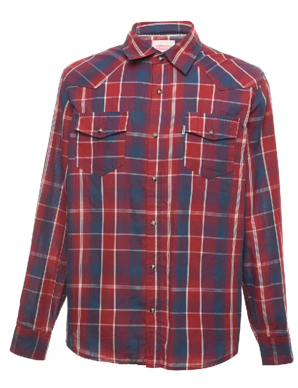 Levi's Checked Western Shirt - M Modern Contemporary Chic