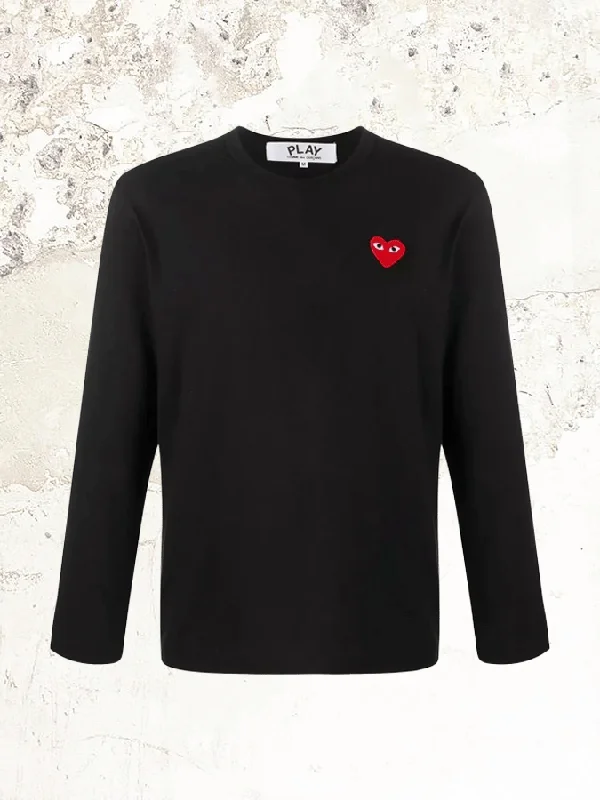 Comme Des Garçons Play  LONG-SLEEVE T-SHIRT Striped Floral Plaid