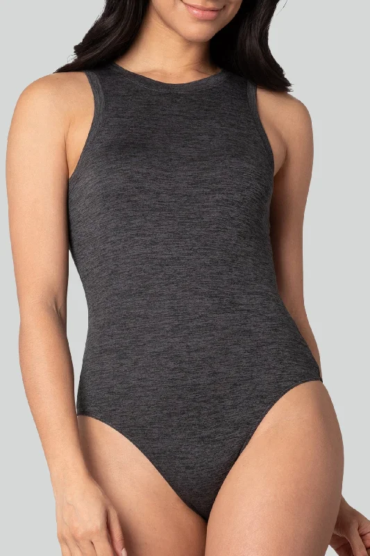 Knit Bodysuit Elegant Satin Bodysuit