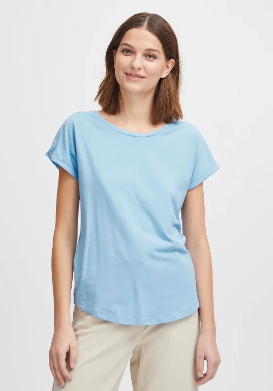 B.Young Pamila Boat Neck T-Shirt, Vista Blue Cozy Warm Stylish