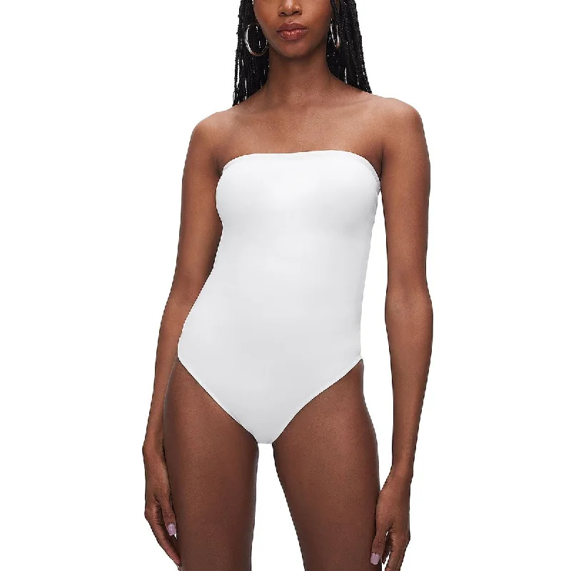 Womens Strapless Tube Bodysuit Comfortable Bodysuit with Thong Back