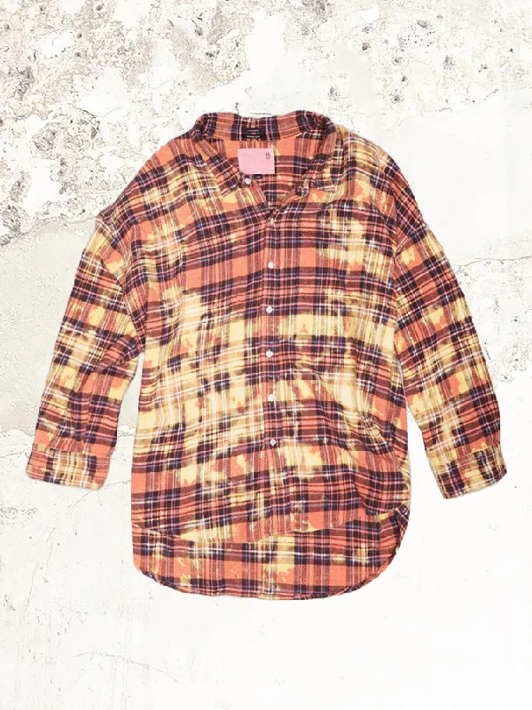 R13 drop neck work shirt Ribbed Striped Patterned