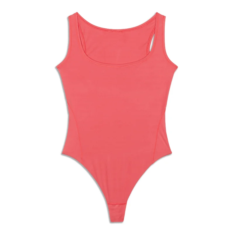 Wundermost Ultra-Soft Square-Neck Sleeveless Bodysuit - Resale Comfortable Lace Bodysuit Top