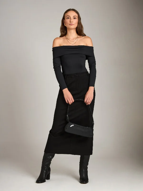 Celesta Off Shoulder Bodysuit Stylish Draped Bodysuit