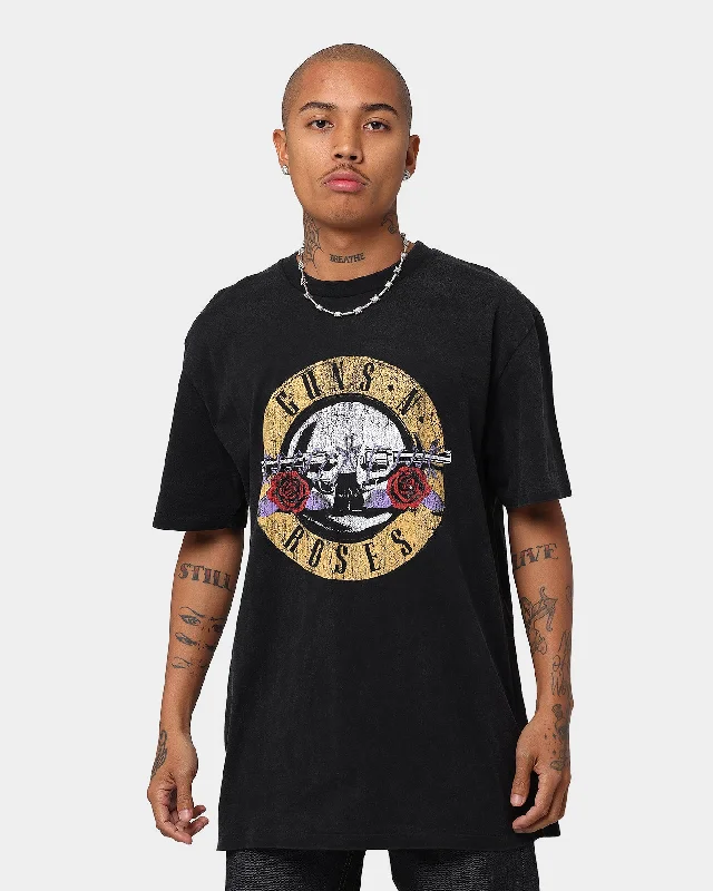 Guns N Roses Gunners Vintage T-Shirt Black Wash Wool Fabric Cashmere Fabric Tweed Fabric