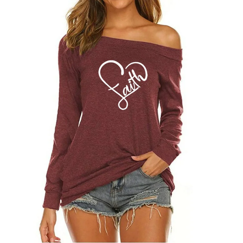 Faith Hope Love Custom Logo American Long Sleeve Loose Autumn Tees T shirt Women fall 2022 women clothes Silk Blend Satin Velvet Faith Hope Love Custom Logo American Long Sleeve Loose Autumn Tees T shirt Women fall 2022 women clothes Silk Blend Satin Velvet