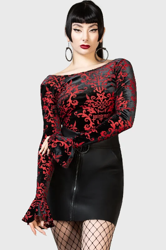 Adversary Bodysuit Fashionable Bodysuit with Pleats