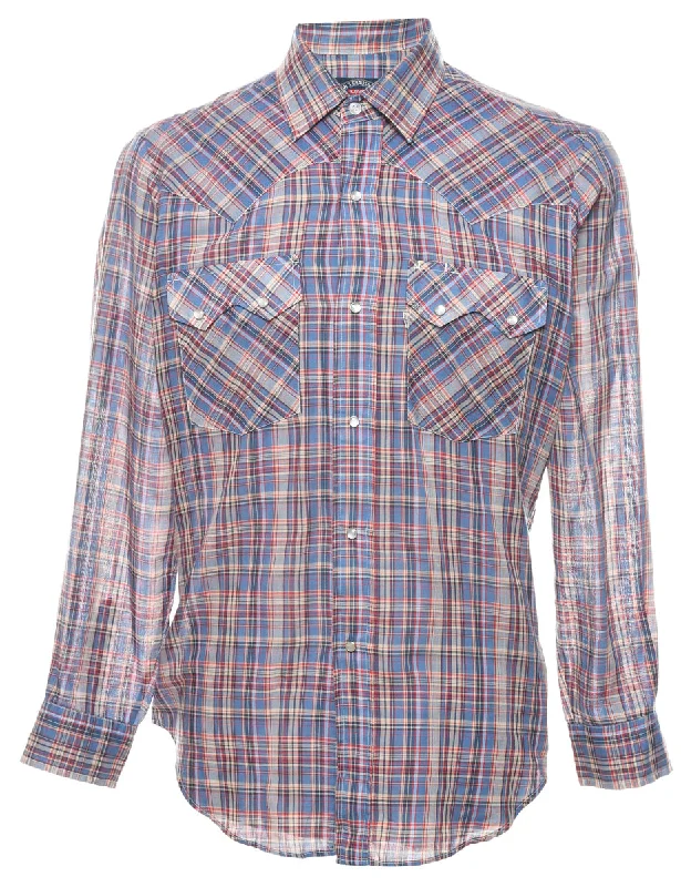 Levi's Checked Western Shirt - L Casual Formal Business