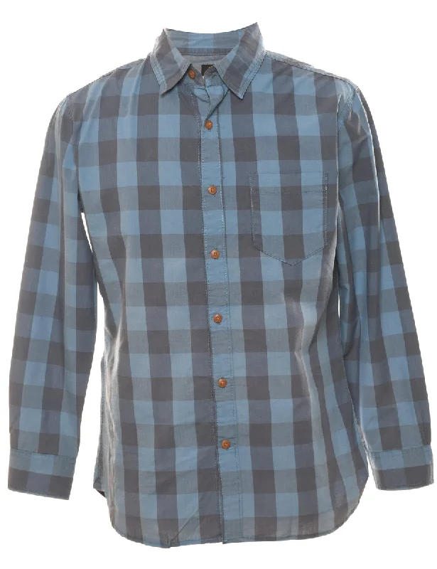 Lee Checked Shirt - M Solid Print Embellished