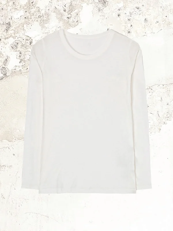 Yohji Yamamoto round-neck jersey long sleeve t-shirt Terry Blend Velvet Blend Canvas Blend