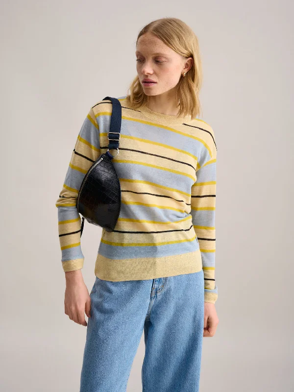 Tshirt Senia32 T1302 Senia32 T1302s Stripe-C Print Jacquard Patchwork