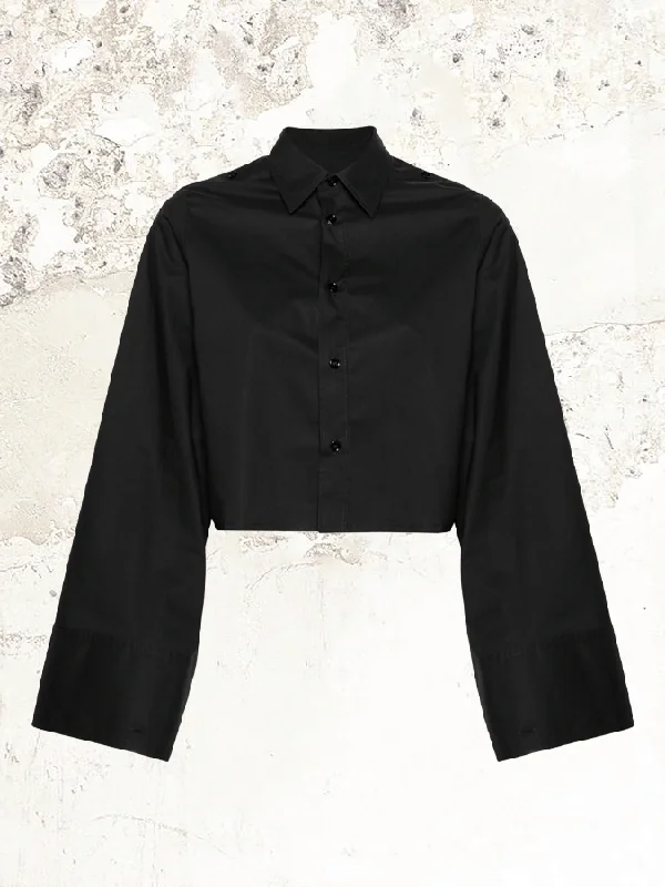 MM6 Maison Margiela cropped shirt Lace Blend Ribbed Blend Corduroy Blend