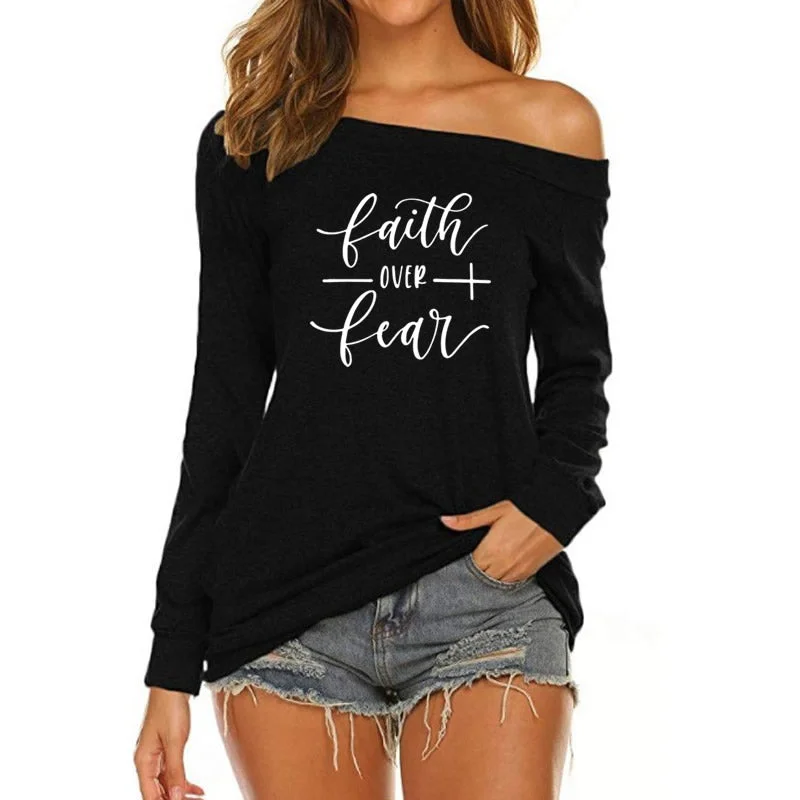 FAITH Custom Logo American Long Sleeve Loose Autumn Tees T shirt Women fall 2022 women clothes Beaded Sequined Faux Fur FAITH Custom Logo American Long Sleeve Loose Autumn Tees T shirt Women fall 2022 women clothes Beaded Sequined Faux Fur