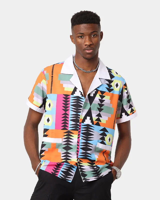 XXIII Navajo Printed Shirt Multi-coloured V-Neck T-Shirt Long Sleeve Cotton