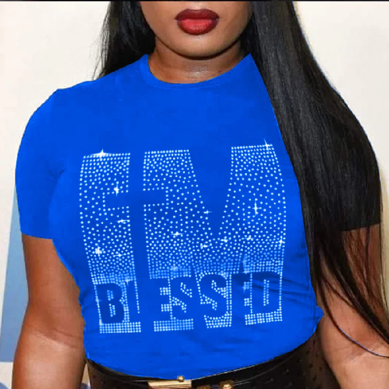 Cheap Best quality summer rhinestone women t shirt Oversized T-Shirt Spandex breathable Cheap Best quality summer rhinestone women t shirt Oversized T-Shirt Spandex breathable