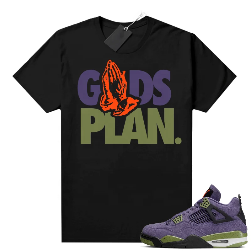 Canyon Purple 4s Unisex Shirts Sneaker Match T Shirt Black Gods Plan Men Streetwear 100% Cotton Graphic Tees Hooded Caped Shawl Collar Canyon Purple 4s Unisex Shirts Sneaker Match T Shirt Black Gods Plan Men Streetwear 100% Cotton Graphic Tees Hooded Caped Shawl Collar