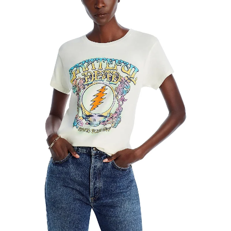 Daydreamer Womens Grateful Dead Crewneck Printed Graphic T-Shirt Thin T-Shirt Open Front Quick Dry Daydreamer Womens Grateful Dead Crewneck Printed Graphic T-Shirt Thin T-Shirt Open Front Quick Dry