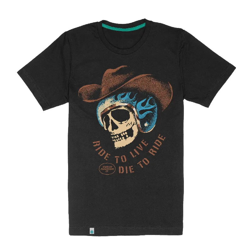 Die to Ride T-Shirt Ribbed T-Shirt High Neck Heavyweight