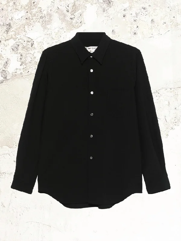 Comme Des Garçons button-up  wool shirt Wool Fabric Cashmere Fabric Tweed Fabric