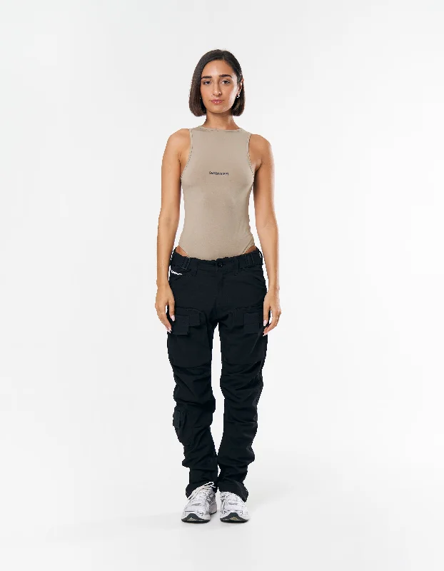 S1 Bodysuit- Beige Comfortable Stretch-Fit Bodysuit