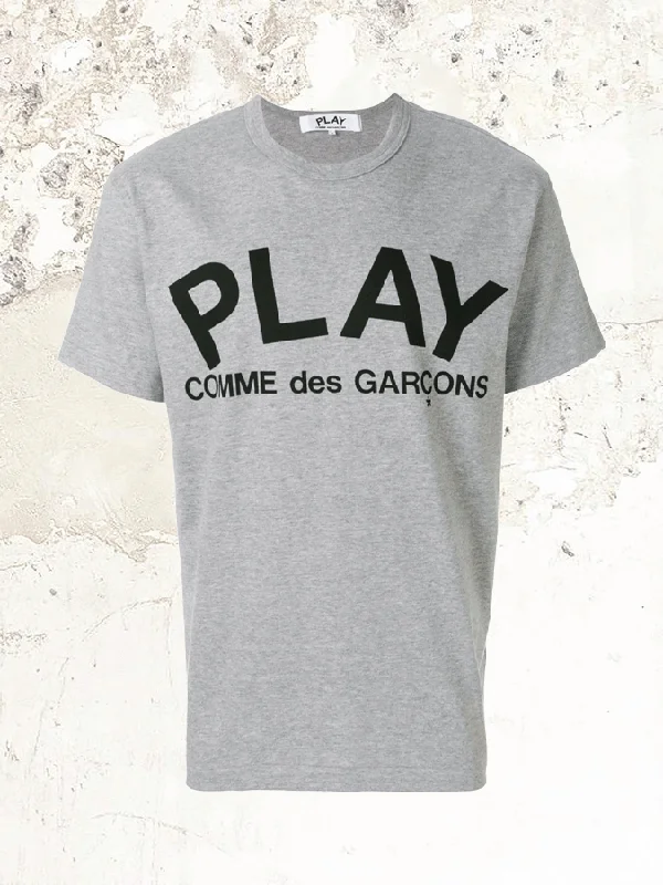 Comme Des Garçons Play GRAPHIC-PRINT T-SHIRT Print Jacquard Patchwork