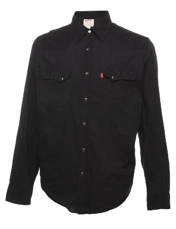 Levi's Western Shirt - M Polka Dot Checkered Tartan