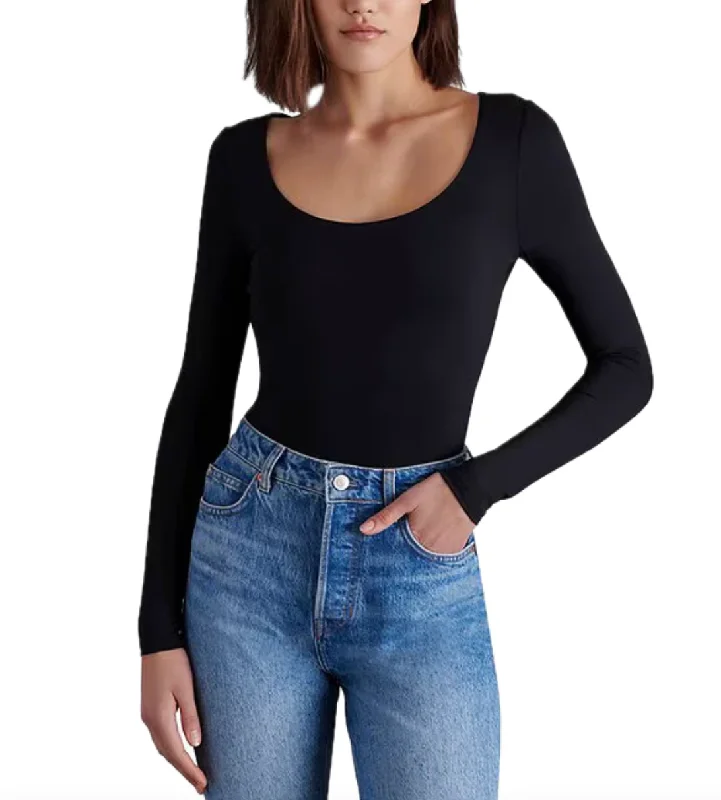 Steve Madden Yura Bodysuit Comfortable Bodysuit with Long Sleeves