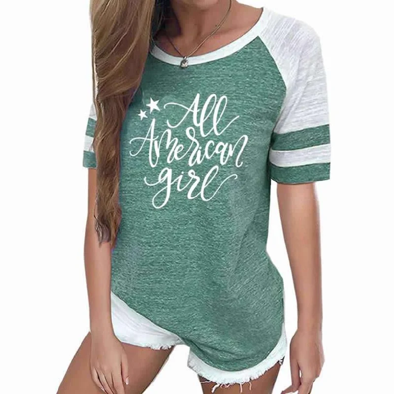 2022 Summer Women T-Shirt Stitching Color Funny Letters Print Tops T-Shirt Women O-Neck Cropped Tees Youth Girl Leisure T-shirt Solid Color Striped Floral 2022 Summer Women T-Shirt Stitching Color Funny Letters Print Tops T-Shirt Women O-Neck Cropped Tees Youth Girl Leisure T-shirt Solid Color Striped Floral