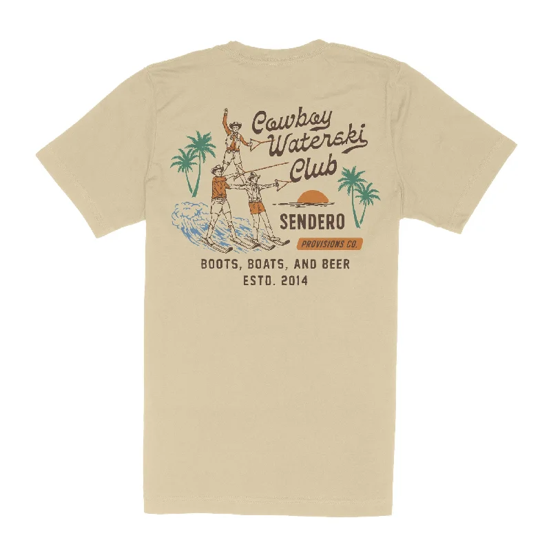 Cowboy Waterski Club T-Shirt Oversized T-Shirt Spandex breathable