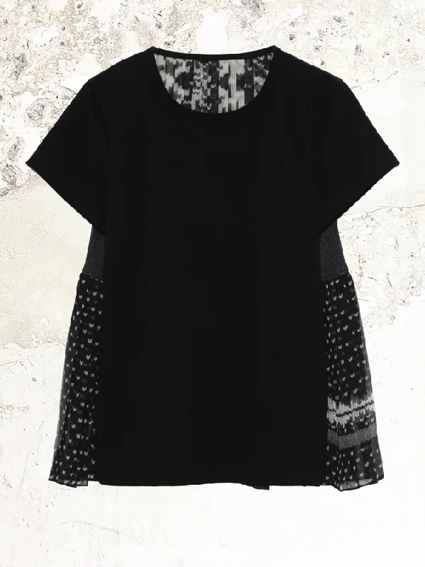 sacai pattern knit t-shirt Spandex Blend Rayon Blend Denim Blend