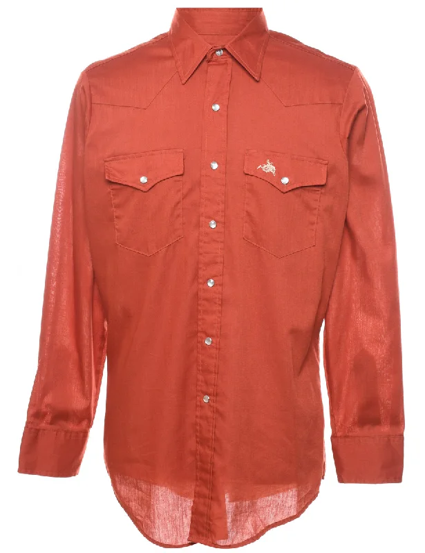 Lee Western Shirt - L Houndstooth Herringbone Solid