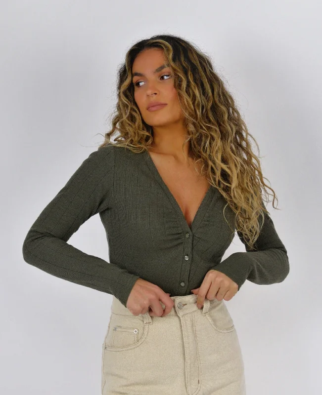 Leaf Bodysuit Green Comfortable Bodysuit for Sleep