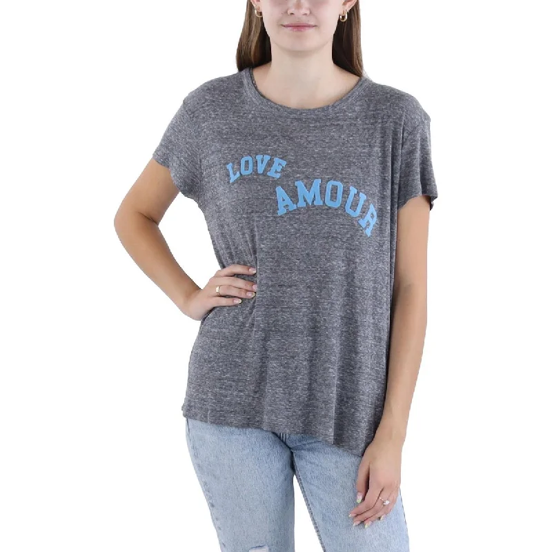 Zadig & Voltaire Womens Crewneck Short Sleeve Graphic T-Shirt Collared T-Shirt Boat Neck A-Line Zadig & Voltaire Womens Crewneck Short Sleeve Graphic T-Shirt Collared T-Shirt Boat Neck A-Line
