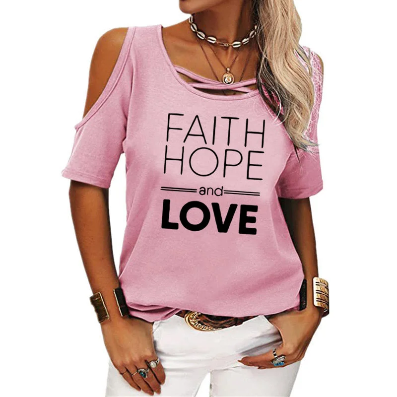 Faith Hope Love shirts for women drop shoulder t-shirts american clothing tshirts with logo custom logo printed y2k cotton shirt Iron Safe Non-Iron Wrinkle Free Faith Hope Love shirts for women drop shoulder t-shirts american clothing tshirts with logo custom logo printed y2k cotton shirt Iron Safe Non-Iron Wrinkle Free