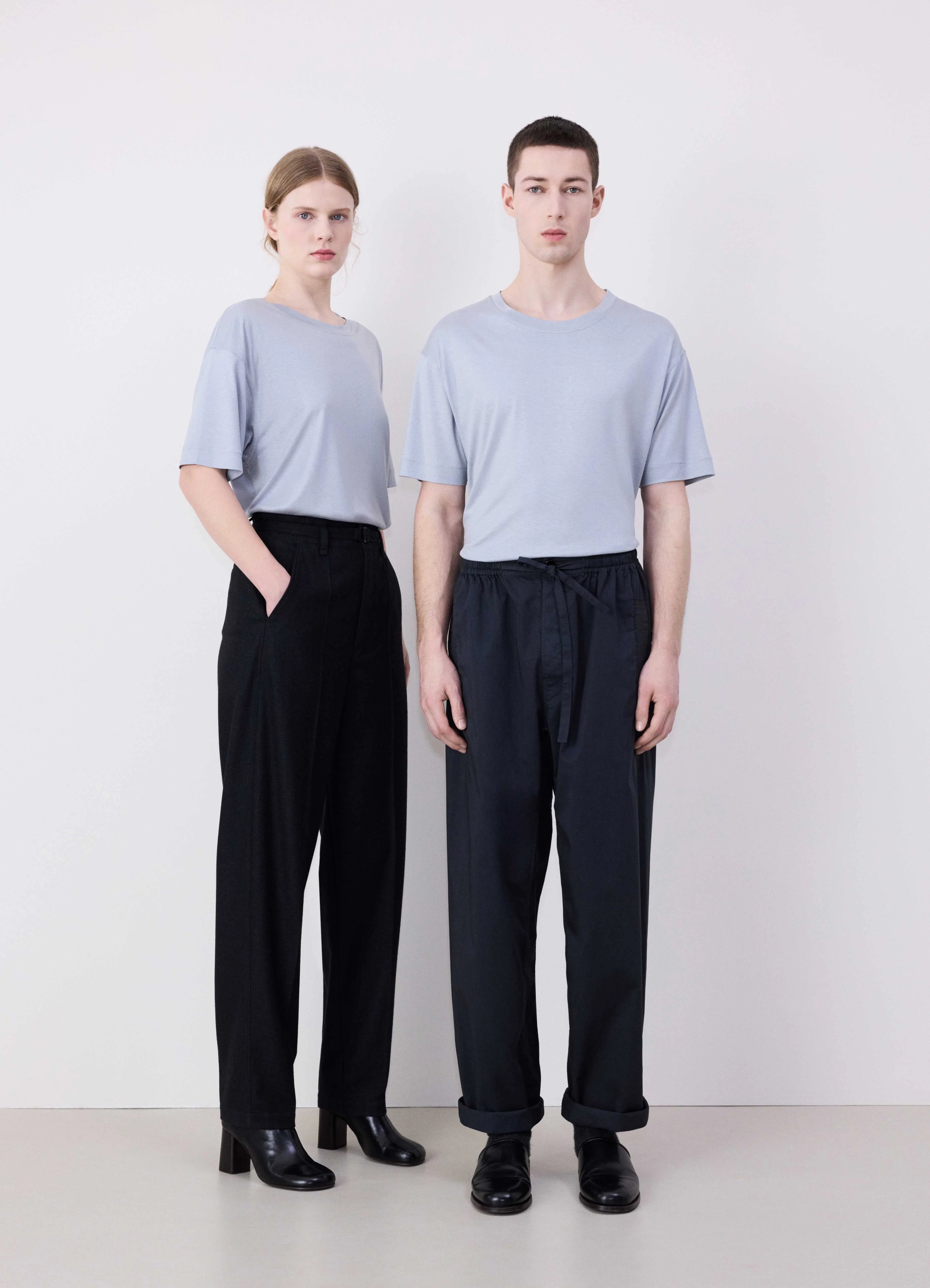 SHORT SLEEVE T-SHIRT Notch Collar Peter Pan Collar Cowl Neck