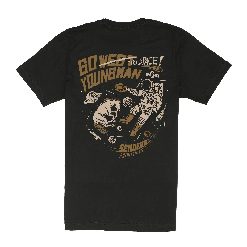 To Space T-Shirt Basic T-Shirt Crew Neck Short Sleeve