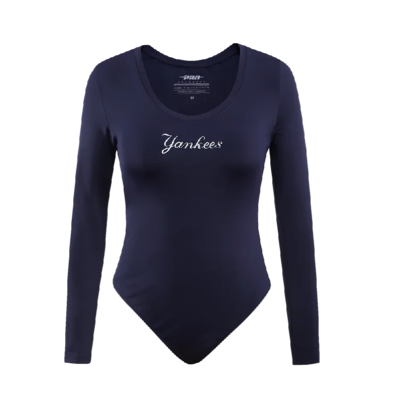 MLB NEW YORK YANKEES CLASSIC WOMEN'S LUXBODYSUIT (MIDNIGHT NAVY) Fashionable Square Neck Bodysuit